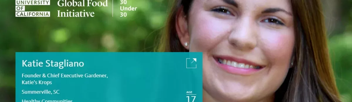 Congratulations Katie! Global Food Initiative 30 Under 30